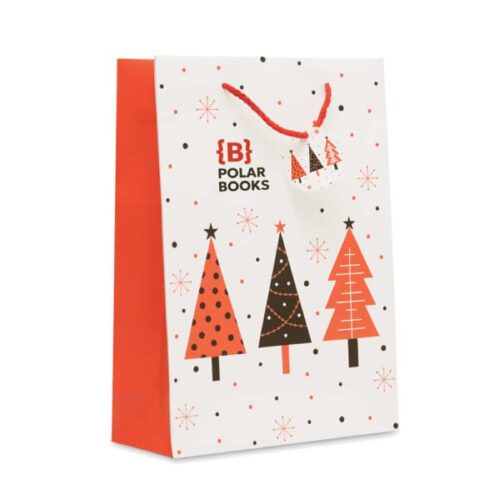 Bolsa Grande de Papel Navidad FSC® Reciclado