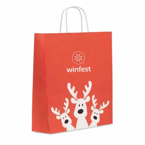 Bolsa Grande de Papel de Regalo Navidad Reciclado