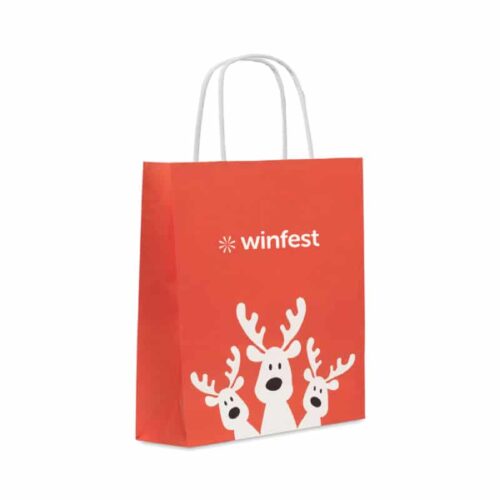 Bolsa Pequeña de Papel de Regalo Navidad Reciclado