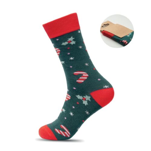 Calcetines Navideños en Algodón y RPET con Decoraciones Festivas