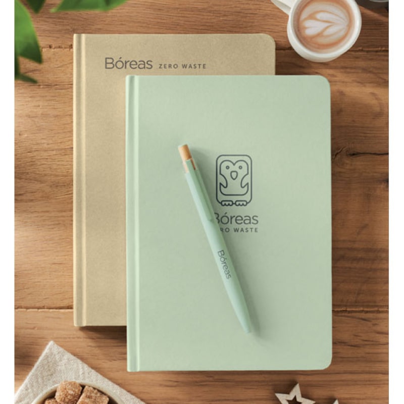 Libreta A5 con Tapa Dura de PLA de Caña de Azúcar y Papel Reciclado_3