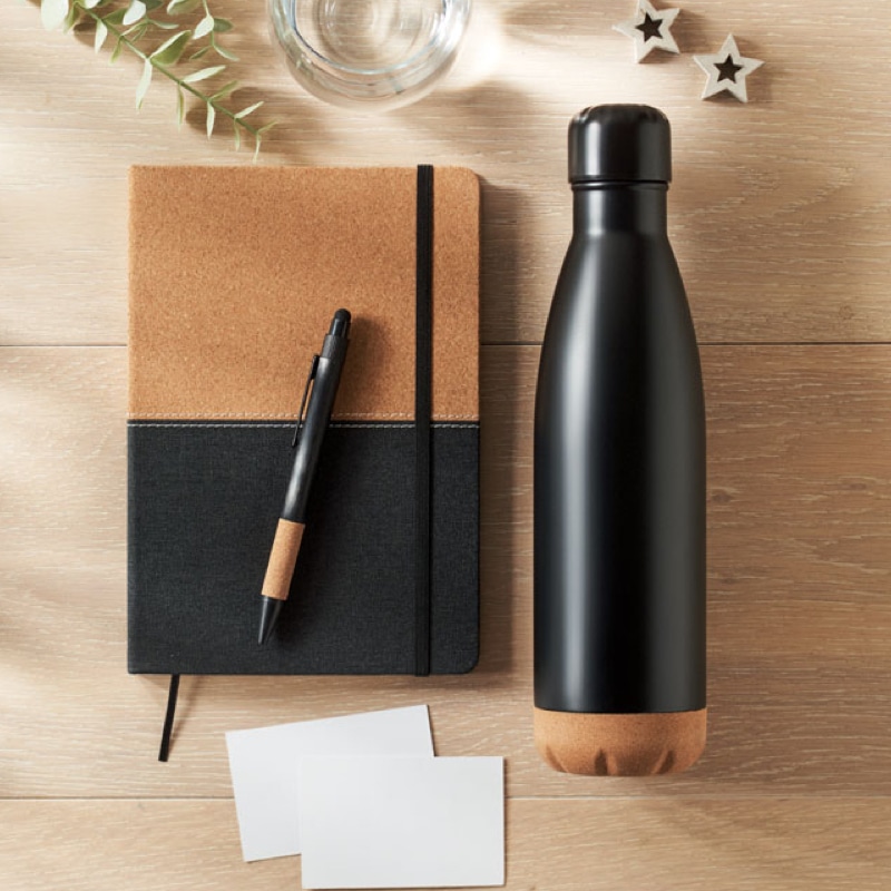 Set de Regalo con Botella 500 ml, Libreta A5 RPET y Bolígrafo de Aluminio_3