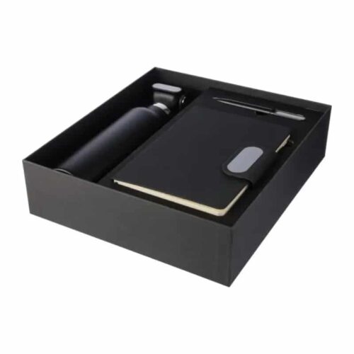 Set de Regalo con Botella Termo, Bolígrafo y Libreta en Materiales Reciclados