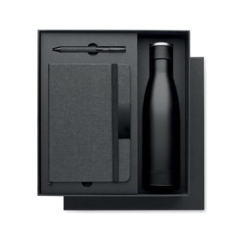 Set de Regalo con Libreta A5, Bolígrafo y Botella 500 ml