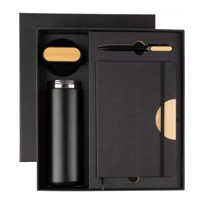 Set de Regalo con Termo 640 ml, Bolígrafo y Cuaderno rPET con Bambú_1