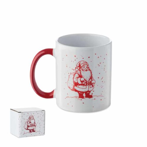 Taza Navideña de Cerámica 300 ml con Caja de Regalo
