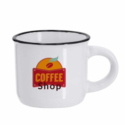 Taza Vintage 85 ml de Cerámica Bicolor para Sublimación