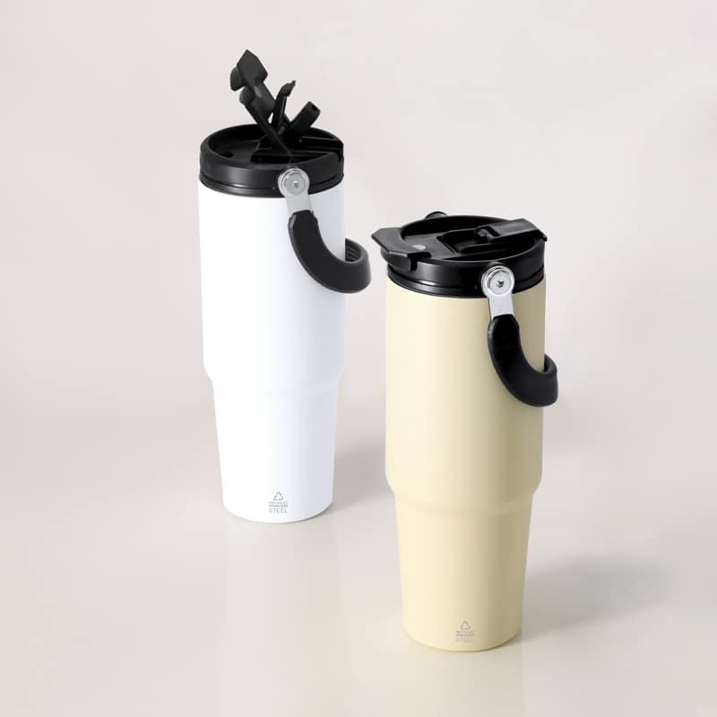 Vaso Térmico 900 ml Acero Inoxidable Reciclado con Pajita y Asa_3