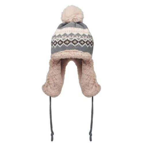 Gorro de Punto con Orejeras y Pompón