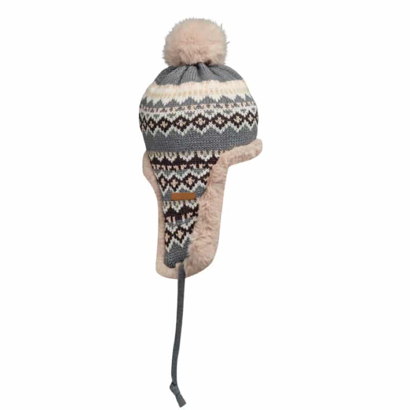 Gorro de Punto con Orejeras y Pompón_1
