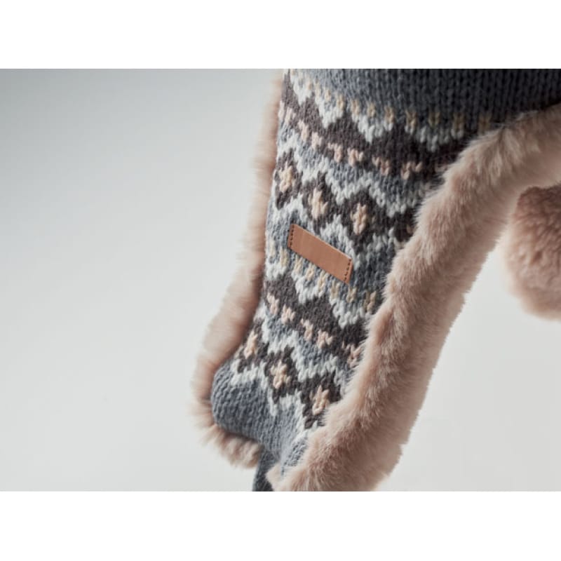 Gorro de Punto con Orejeras y Pompón_3
