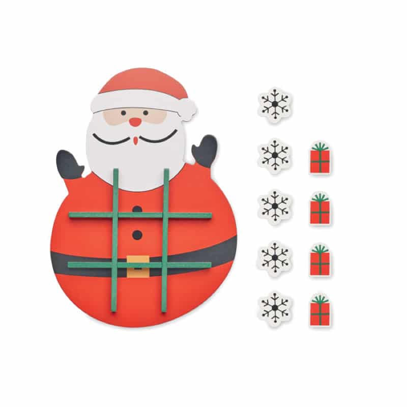 Juego de Tres en Raya de Madera con Diseño Navideño_1