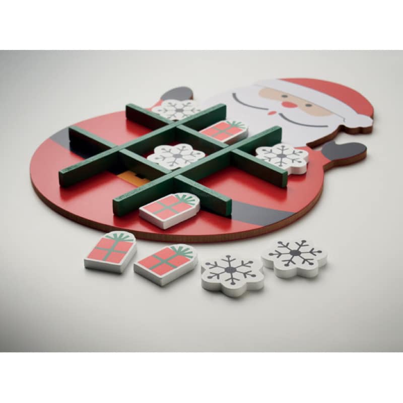 Juego de Tres en Raya de Madera con Diseño Navideño_2