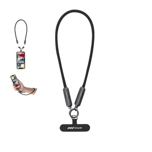 Lanyard con Cable de Carga y Soporte para Móvil