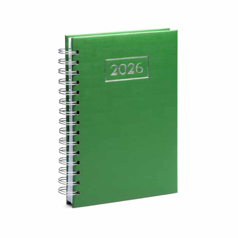 Agenda A5 con Anillas de PU Acolchadas Grabadas en Bajo Relieve