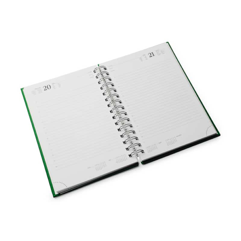 Agenda A5 con Anillas de PU Acolchadas Grabadas en Bajo Relieve_1