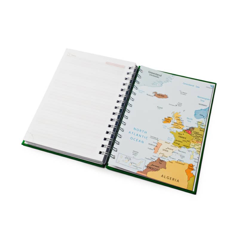 Agenda A5 con Anillas de PU Acolchadas Grabadas en Bajo Relieve_2