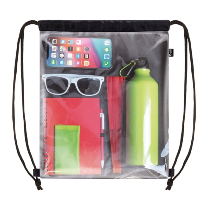 Bolsa Mochila Transparente de RPET con Cordón_2