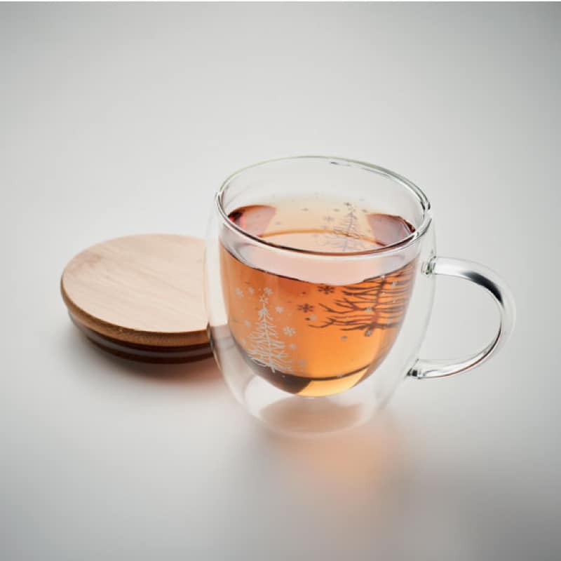 Taza de Borosilicato con Árbol Interior y Tapa de Bambú (220 ml)_2