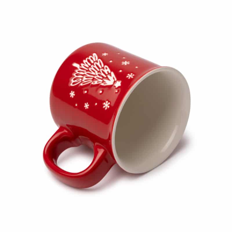 Taza de Cerámica con Diseño Árbol de Navidad Grabado en Bajo Relieve 280 ml_1