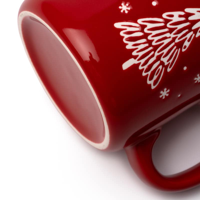 Taza de Cerámica con Diseño Árbol de Navidad Grabado en Bajo Relieve 280 ml_2
