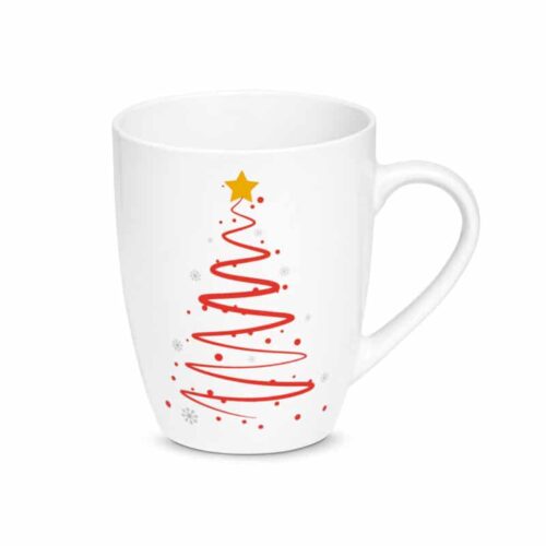 Taza de cerámica con estampado navideño 390 ml