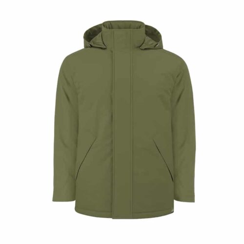 Parka Unisex Acolchada Impermeable RPET con Capucha Plegable