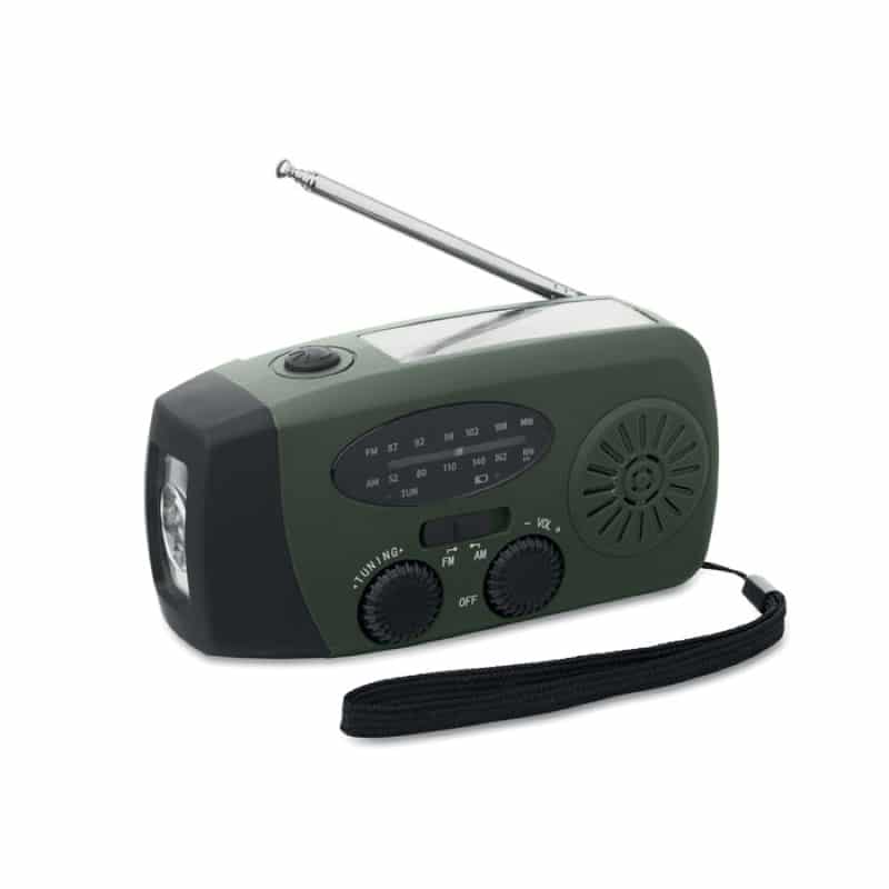 Radio AM:FM Portátil con Linterna LED y Power Bank Solar_1