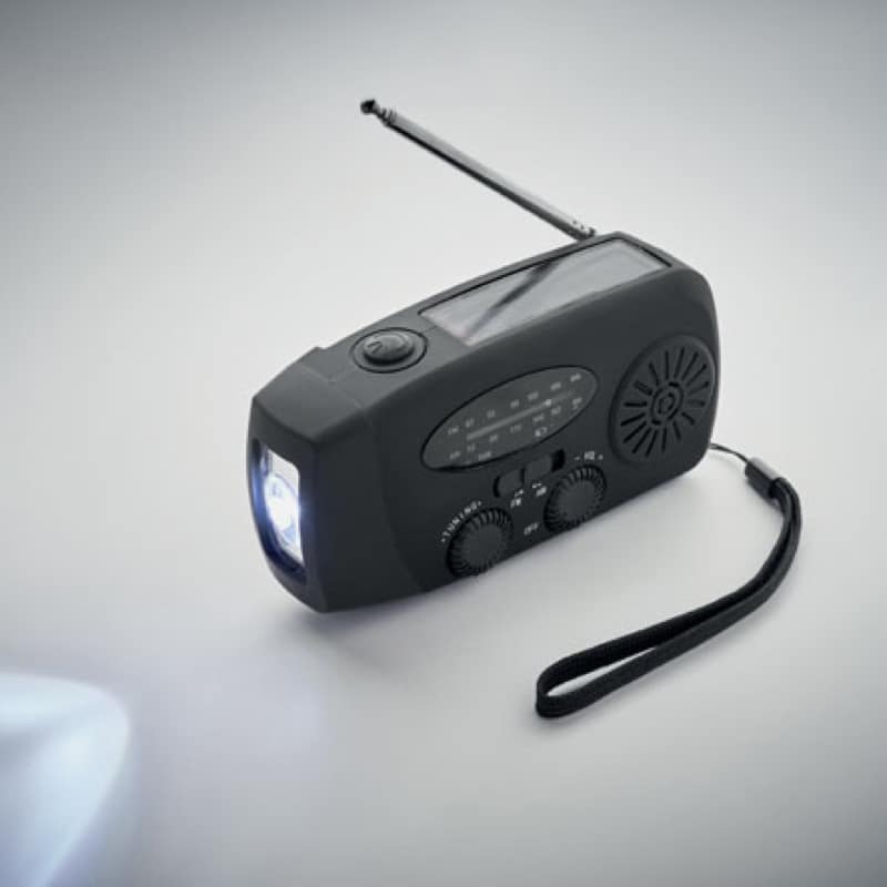 Radio AM:FM Portátil con Linterna LED y Power Bank Solar_5