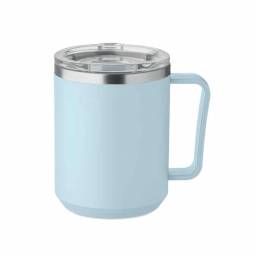 Taza Térmica Doble Pared Reciclada con Tapa 400 ml