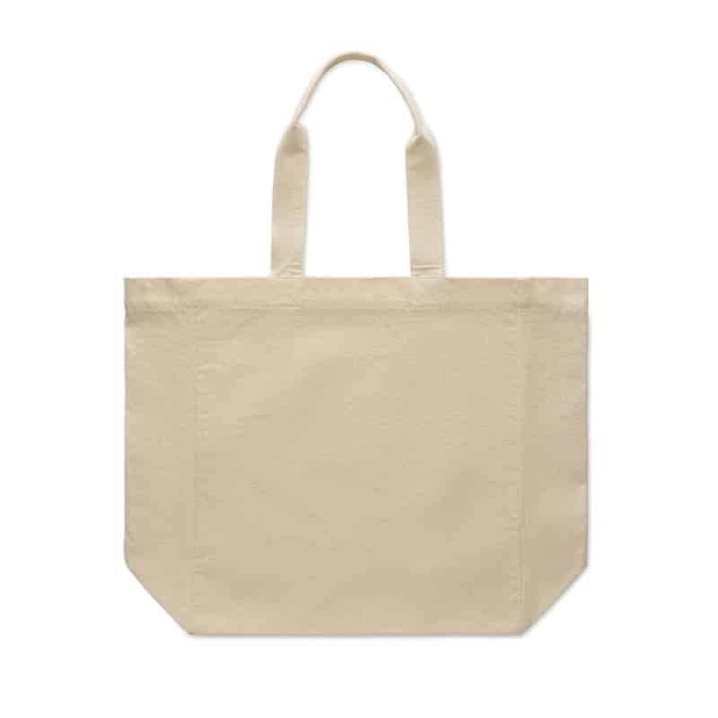 Bolsa Tote de Algodón con Fuelle y Asas Cortas_2