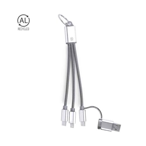 Cable Cargador en Aluminio Reciclado Multiconexión
