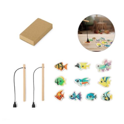 Juego de Pesca de Madera con Imanes