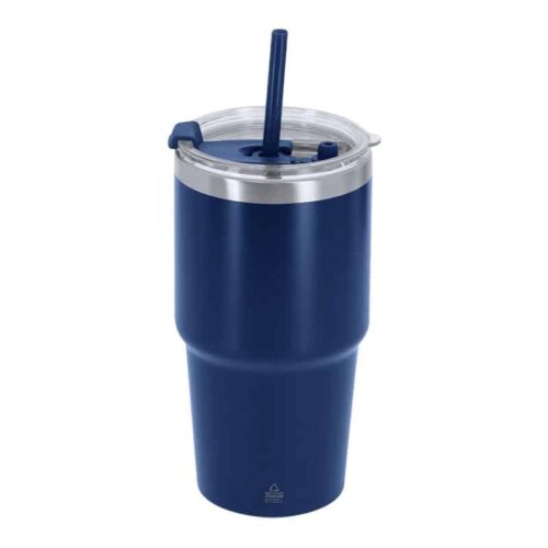 Vaso Térmico 650 ml en Acero Inoxidable Reciclado con Pajita