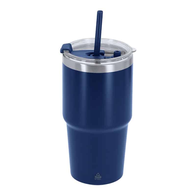 Vaso Térmico 650 ml en Acero Inoxidable Reciclado con Pajita