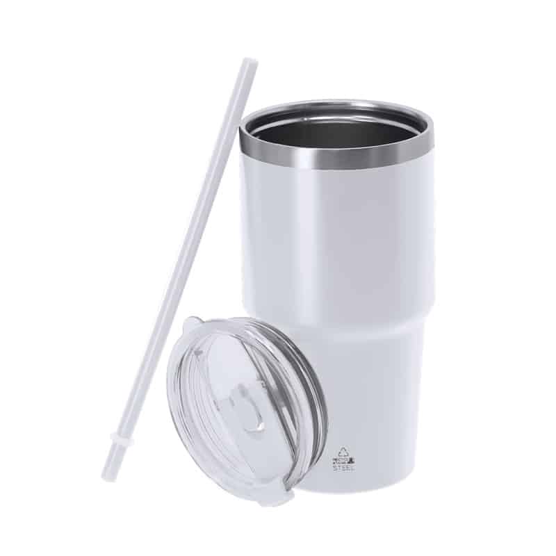Vaso Térmico 650 ml en Acero Inoxidable Reciclado con Pajita_1