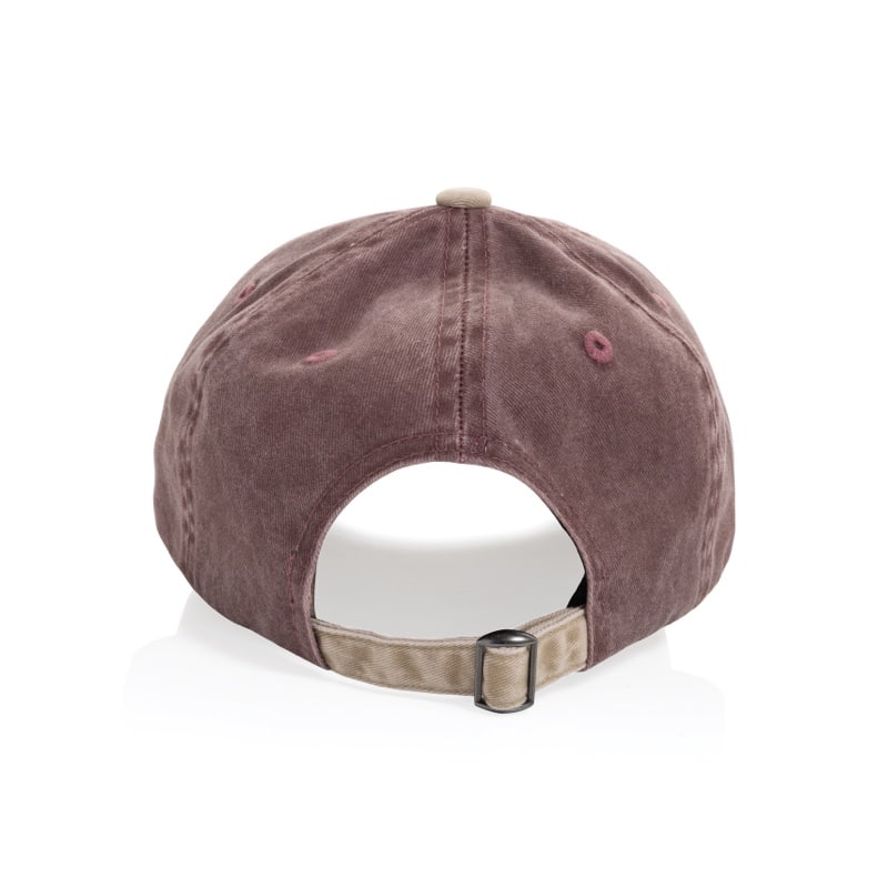 Gorra de Béisbol 6 Paneles Bicolor en Algodón 100% Reciclado 270 g:m² con Acabado Lavado_3