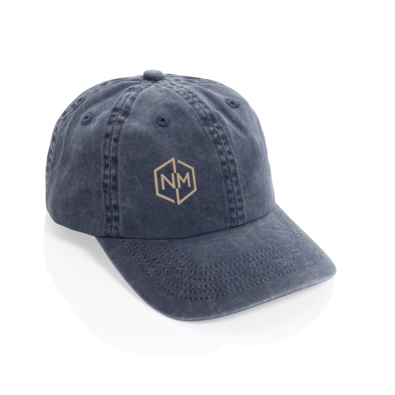 Gorra de Béisbol 6 Paneles en Algodón 100% Reciclado 270 g:m² con Acabado Lavado
