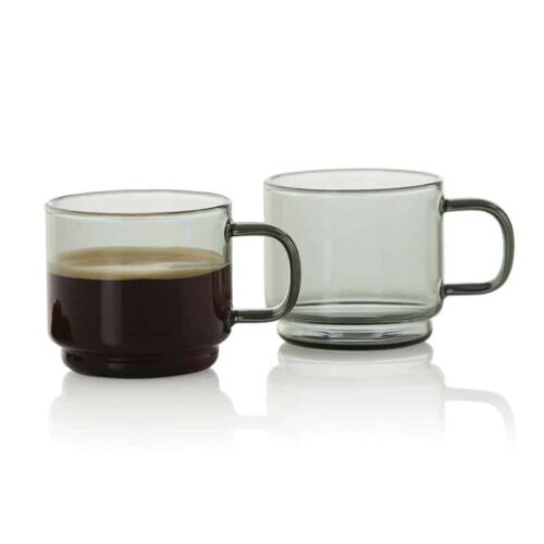 Juego de 2 Tazas de Espresso 70 ml en Vidrio Borosilicato Soplado a Mano