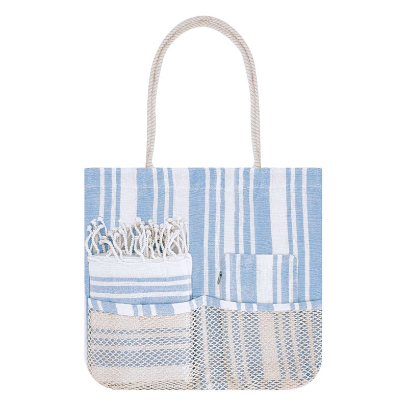 Set de Playa con Bolsa, Neceser y Pareo Personalizado