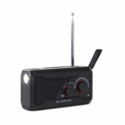Radio de Emergencia con Manivela, Panel Solar y Powerbank 4000 mAh