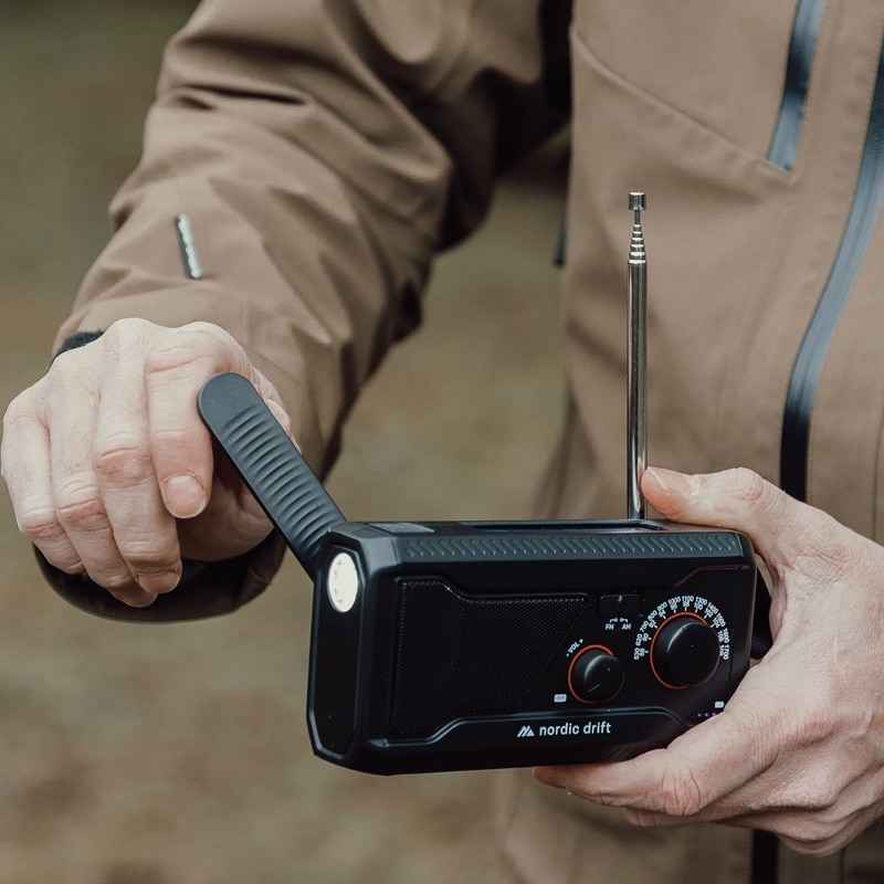Radio de Emergencia con Manivela, Panel Solar y Powerbank 4000 mAh_3