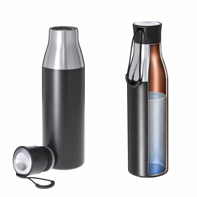 Bidón Térmico 500 ml Doble Pared Acero Reciclado con Cordón_1