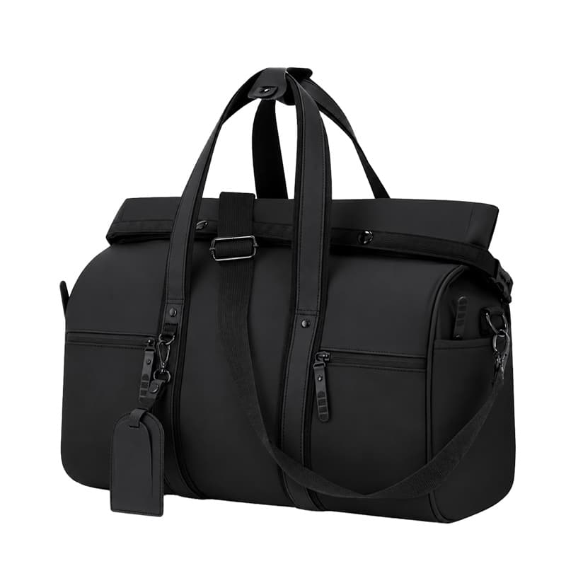 Bolso PU Roll-Top con Bandolera Ajustable e Identificador de Equipaje