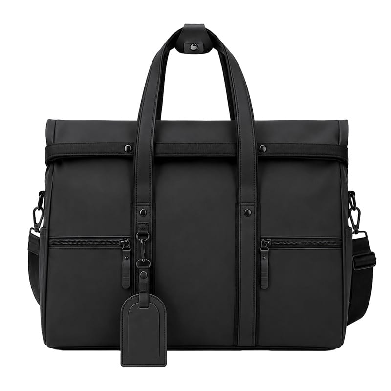 Bolso PU Roll-Top con Bandolera Ajustable e Identificador de Equipaje_1