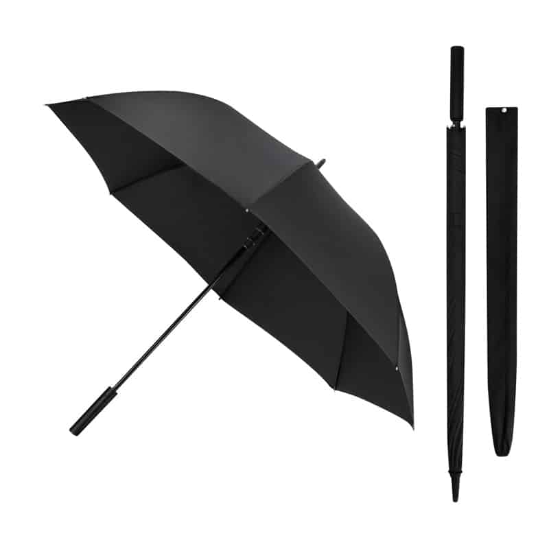 Paraguas 130 cm Pongee 190T Antiviento con Funda de Transporte_1