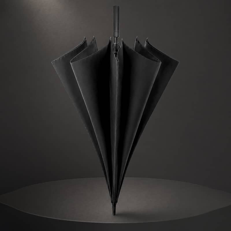 Paraguas 130 cm Pongee 190T Antiviento con Funda de Transporte_5