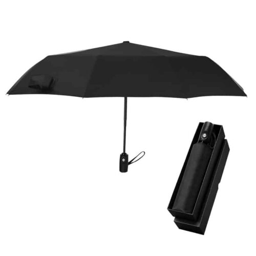 Paraguas Plegable Pongee 190T Antiviento Mango Texturizado
