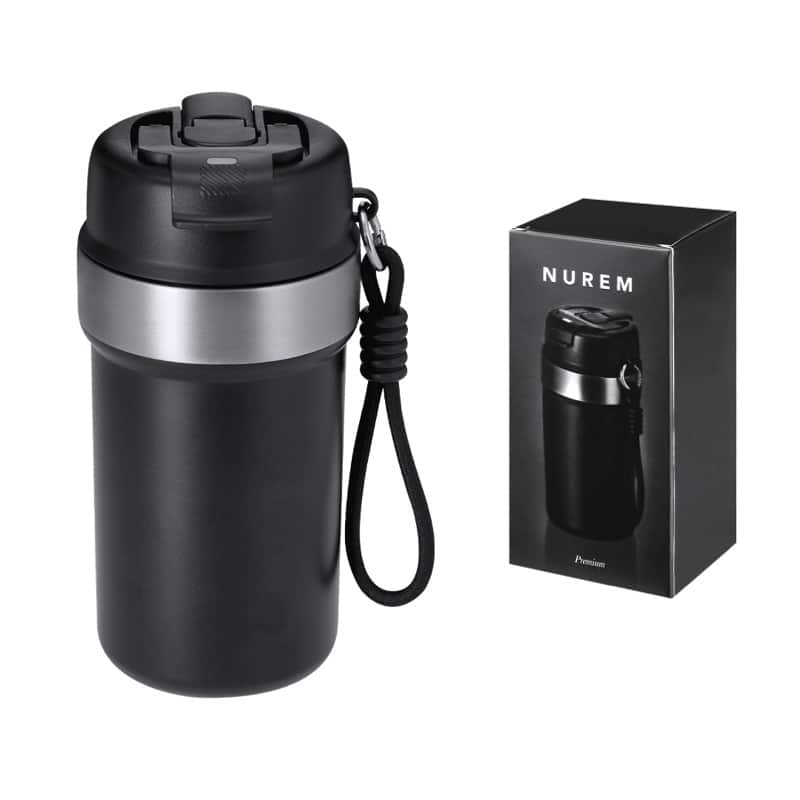 Vaso Térmico 490 ml Doble Pared Acero Reciclado con Pajita de Silicona