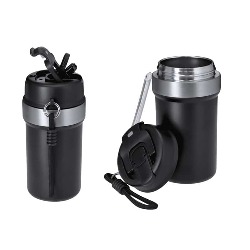Vaso Térmico 490 ml Doble Pared Acero Reciclado con Pajita de Silicona_1